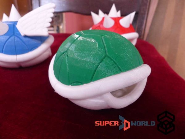 3D printed green Koopa Shell (Mario Kart)