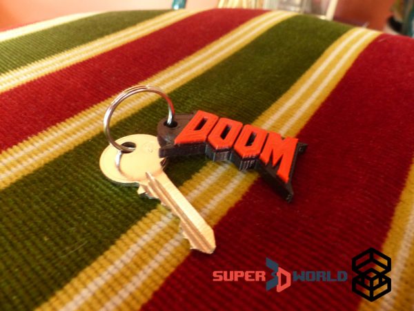 Porte-clefs Doom imprimé en 3D