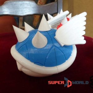 3D printed blue spiked Koopa Shell (Mario Kart)